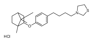 3-[4-[4-[(4,7,7-trimethyl-3-bicyclo[2.2.1]heptanyl)oxy]phenyl]butyl]-1,3-thiazolidine,hydrochloride Structure