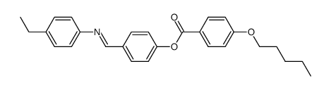 4-Pentyloxy-benzoic acid 4-{[(E)-4-ethyl-phenylimino]-methyl}-phenyl ester Structure