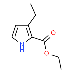 3-Ethyl-1H-pyrrole-2-carboxylic acid ethyl ester结构式