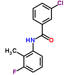3-Chloro-N-(3-fluoro-2-methylphenyl)benzamide结构式