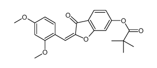 [2-[(2,4-dimethoxyphenyl)methylidene]-3-oxo-1-benzofuran-6-yl] 2,2-dimethylpropanoate Structure