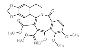 1,2,16-trimethoxy-5-oxo-7,8-dihydro-5H-benzo[6,7]azocino[2,1-a][1,3]dioxolo[4,5-g]isoquinoline-14,15-dicarboxylic acid dimethyl ester结构式
