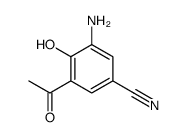3-Acetyl-5-amino-4-hydroxybenzonitrile结构式