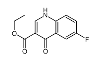 6-FLUORO-4-OXO-1,4-DIHYDRO-QUINOLINE-3-CARBOXYLIC ACID ETHYL ESTER结构式