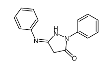 5-anilino-2-phenyl-4H-pyrazol-3-one结构式