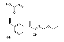 azanium,N-(ethoxymethyl)prop-2-enamide,prop-2-enoate,styrene Structure