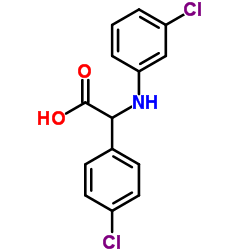 (4-CHLORO-PHENYL)-(3-CHLORO-PHENYLAMINO)-ACETIC ACID结构式