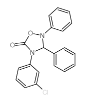 1,2,4-Oxadiazolidin-5-one, 4-(3-chlorophenyl)-2,3-diphenyl- (9CI) structure