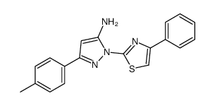5-(4-methylphenyl)-2-(4-phenyl-1,3-thiazol-2-yl)pyrazol-3-amine Structure