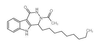 3-acetyl-4-nonyl-4,5-dihydro-2H-pyridazino[4,5-b]indol-1-one Structure