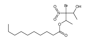 癸酸(2-溴-3-羟基-1-甲基-2-硝基)丁酯结构式