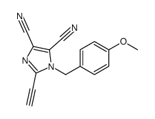 2-ethynyl-1-[(4-methoxyphenyl)methyl]imidazole-4,5-dicarbonitrile结构式