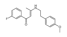(Z)-1-(3-fluorophenyl)-3-[2-(4-methoxyphenyl)ethylamino]but-2-en-1-one结构式