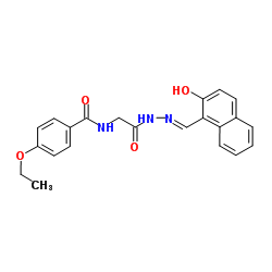 4-Ethoxy-N-(2-{(2E)-2-[(2-hydroxy-1-naphthyl)methylene]hydrazino}-2-oxoethyl)benzamide Structure