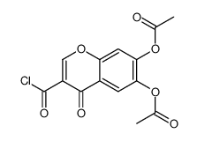 (7-acetyloxy-3-carbonochloridoyl-4-oxochromen-6-yl) acetate Structure