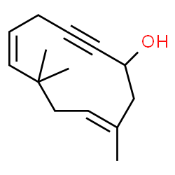 5,9-Cycloundecadien-2-yn-1-ol,7,7,10-trimethyl-,(5Z,9Z)-(9CI) structure