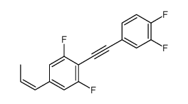 2-[2-(3,4-difluorophenyl)ethynyl]-1,3-difluoro-5-prop-1-enylbenzene结构式