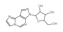 7-(β-D-ribofuranosyl)imidazo<1,2-c>pyrazolo<4,3-e>pyrimidine结构式