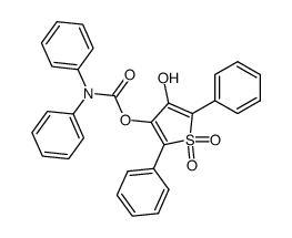 3-(N,N-diphenylcarbamyloxy)-4-hydroxy-2,5-diphenylthiophene-1,1-dioxide Structure