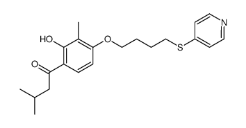1-{2-hydroxy-3-methyl-4-[4-(pyridin-4-ylthio)butoxy]phenyl}-3-methylbutan-1-one Structure