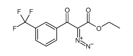 Benzenepropanoic acid, α-diazo-β-oxo-3-(trifluoromethyl)-, ethyl ester结构式