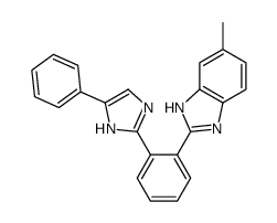 6-methyl-2-[2-(5-phenyl-1H-imidazol-2-yl)phenyl]-1H-benzimidazole结构式