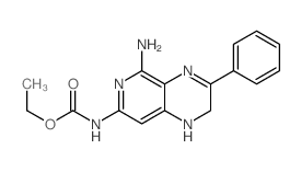 Carbamic acid, (5-amino-1,2-dihydro-3-phenylpyrido[3, 4-b]pyrazin-7-yl)-, ethyl ester structure