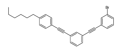 1-bromo-3-[2-[3-[2-(4-hexylphenyl)ethynyl]phenyl]ethynyl]benzene Structure
