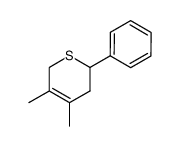 3,4-dimethyl-6-phenyl-5,6-dihydro-2H-thiopyran结构式
