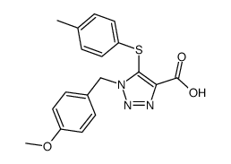 1-(4-Methoxy-benzyl)-5-p-tolylsulfanyl-1H-[1,2,3]triazole-4-carboxylic acid结构式