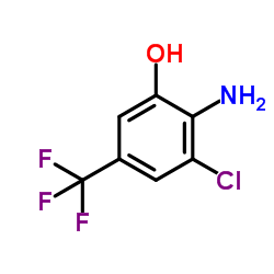 2-氨基-3-氯-5-(三氟甲基)苯酚结构式