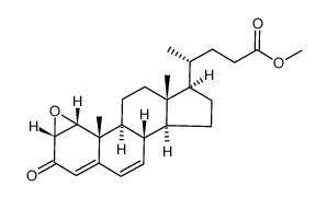 25,26,27-trisnor-1α,2α-epoxycholesta-4,6-dien-3-on-24-oic acid methyl ester结构式