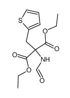 2-formylamino-2-thiophen-2-yl-methyl-malonic acid diethyl ester结构式