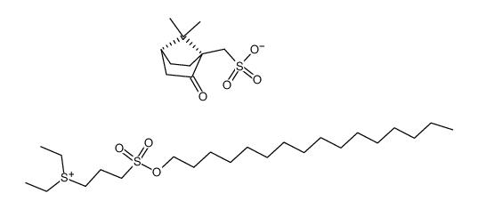 S,S-diethyl-S-3-((hexadecyloxy)sulfonyl)propylsulfonium camphor-10-sulfonate Structure