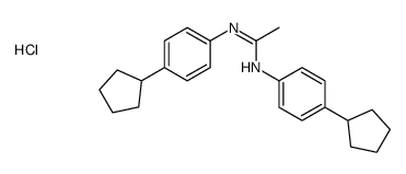 N,N'-bis(4-cyclopentylphenyl)ethanimidamide,hydrochloride Structure