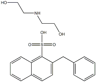 2-benzylnaphthalene-1-sulphonic acid, compound with 2,2'-iminobis[ethanol] (1:1)结构式