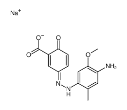 5-[(4-amino-5-methoxy-2-tolyl)azo]salicylic acid, sodium salt structure