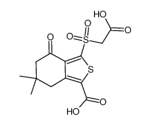 3-carboxymethylsulfonyl-6,6-dimethyl-4-oxo-4,5,6,7-tetrahydrobenzo[c]thiophene-1-carboxylic acid Structure