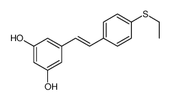 5-[2-(4-ethylsulfanylphenyl)ethenyl]benzene-1,3-diol结构式
