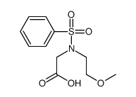 2-[benzenesulfonyl(2-methoxyethyl)amino]acetic acid Structure