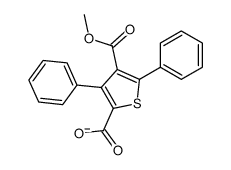 4-methoxycarbonyl-3,5-diphenylthiophene-2-carboxylate结构式