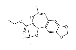 ethyl 2-methyl-7,8-methylenedioxy-5-t-butoxy-4,5-dihydro-3H-1,3,4-benzotriazepine-4-carboxylate Structure
