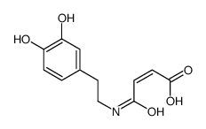 4-[2-(3,4-dihydroxyphenyl)ethylamino]-4-oxobut-2-enoic acid结构式