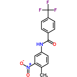 N-(4-甲基-3-硝基苯基)-4-(三氟甲基)苯甲酰胺结构式