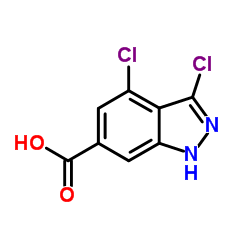 3,4-Dichloro-1H-indazole-6-carboxylic acid结构式