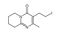 3-(2-iodoethyl)-2-methyl-6,7,8,9-tetrahydro-4H-pyrido[1,2-a]pyrimidin-4-one结构式