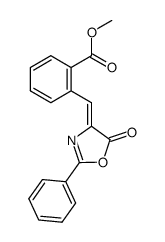 (Z)-methyl 2-[(5-oxo-2-phenyloxazol-4(5H)-ylidene)-methyl]-benzoate Structure