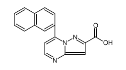 Pyrazolo[1,5-a]pyrimidine-2-carboxylic acid, 7-(2-naphthalenyl) Structure