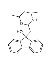 2-((9-hydroxyfluorenyl)methyl)-4,4,6-trimethyl-2,3,5,6-tetrahydro-1,3-oxazine Structure