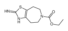 2-AMINO-4,5,7,8-TETRAHYDRO-6-(N-CARBETHOXY)THIAZOLO[5,4-D]AZEPINE结构式